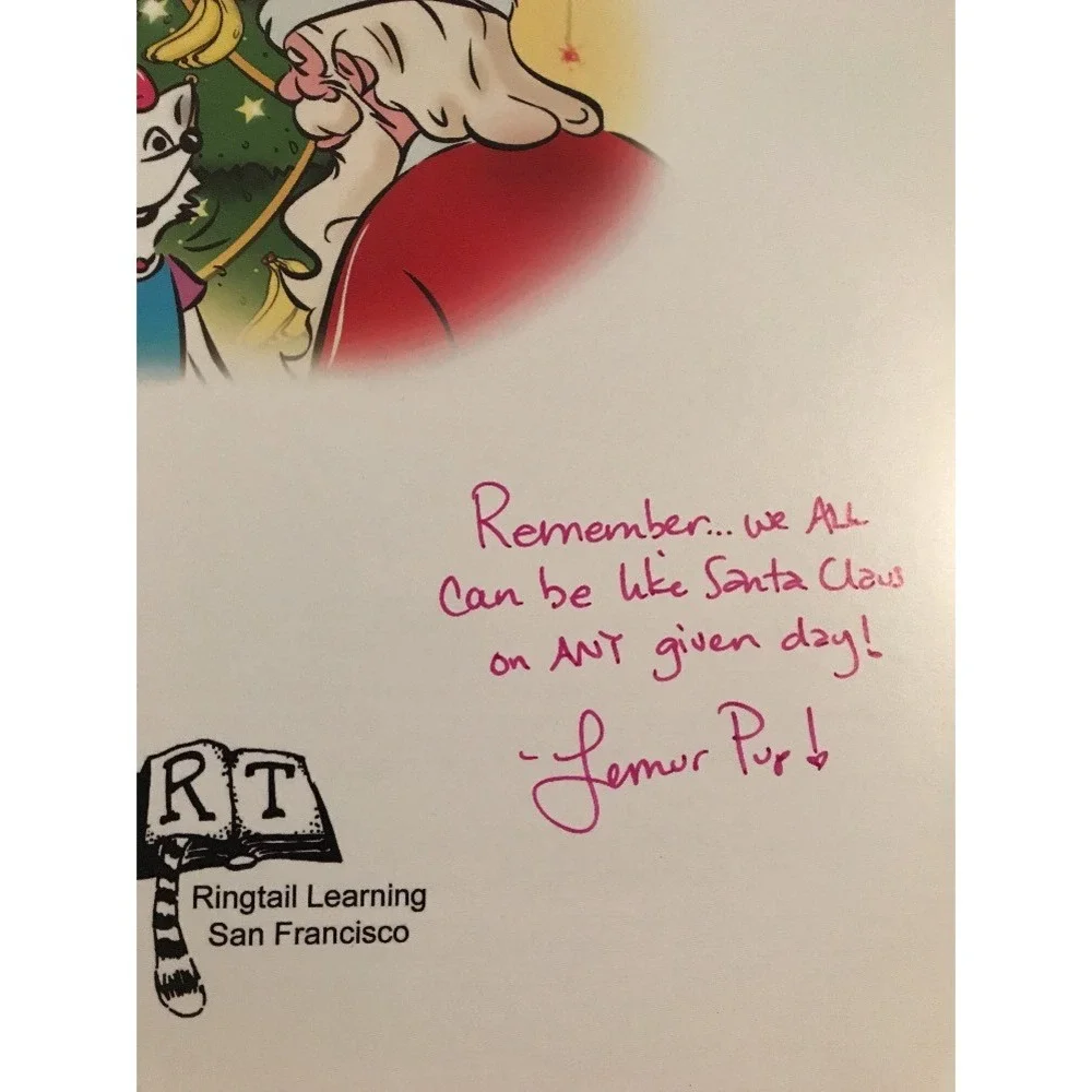 The Santa Claus Alarm by Lemur Pup Christmas Story Book Hardcover SIGNED